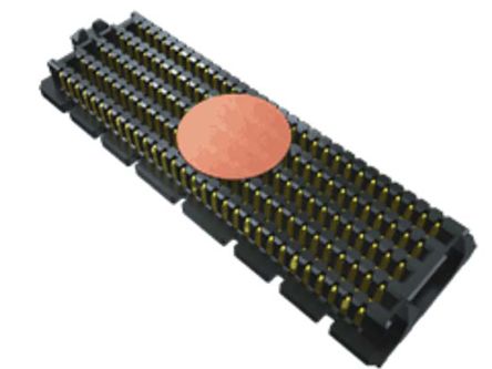 Samtec SEAM Series Straight PCB Header, 300 Contact(s), 1.27mm Pitch, 6 Row(s), Shrouded