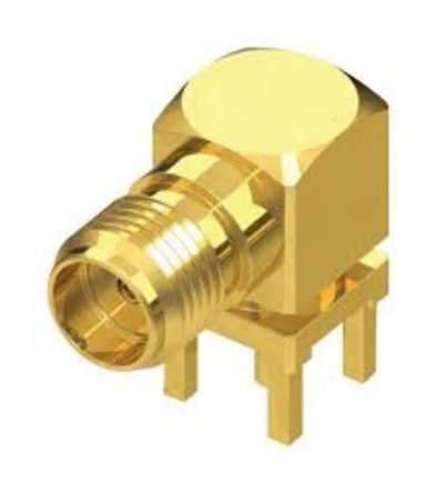 Samtec Conector Coaxial SMA-J-P-GF-RA-SM1, Hembra, Ángulo De 90°, Impedancia 50Ω, Montaje En PCB, Terminación De