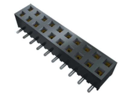 Samtec SMM Series Straight Surface Mount PCB Socket, 5-Contact, 1-Row, 2mm Pitch, SMT Termination