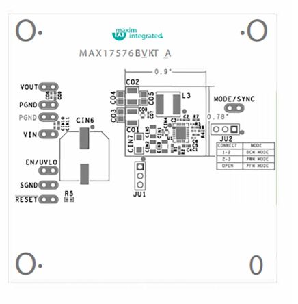 Maxim Integrated Evaluierungsbausatz, MAX17576EVKITB Abwärtswandler