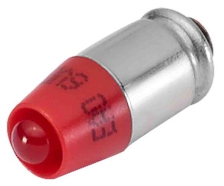 EAO Bombilla Para Piloto Luminoso LED Blanco, λ, 24V Ac/dc / 2.5 → 5mA, 750mcd, Casquillo T1 3/4 MG, Ø 6.1mm