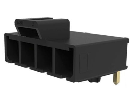 Molex Conector Macho Para PCB Ángulo De 90° Serie Mega-Fit De 4 Vías, 1 Fila, Paso 5.7mm, Montaje En Orificio Pasante