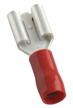 MECATRACTION 51000 Red Insulated Female Spade Connector, Receptacle, 3.7 X 6.7mm Tab Size