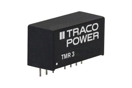 TRACOPOWER TMR 3 DC-DC Converter, 15V Dc/ 200mA Output, 9 → 18 V Dc Input, 3W, Through Hole, +85°C Max Temp