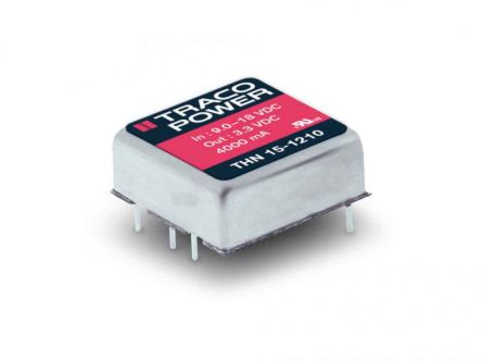 TRACOPOWER THN 15 DC/DC-Wandler 15W 24 V Dc IN, ±15V Dc OUT / 500mA 1.5kV Dc
