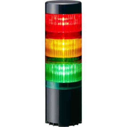 Patlite LR6-USB LED Signalturm 3-stufig Mehrfarbig LED Rot/Gelb/Grün + Summer Blitz, Dauer 199mm Multifunktion