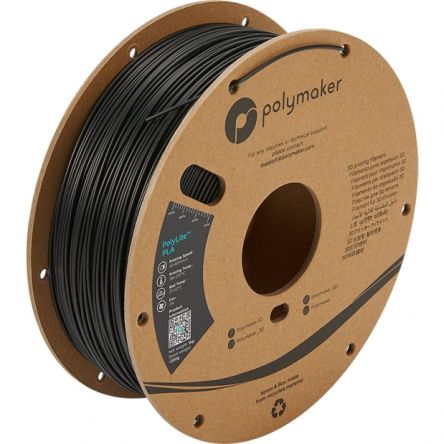 Polymaker PLA 3D-Drucker Filament, Schwarz, 1.75mm, FDM, 3kg