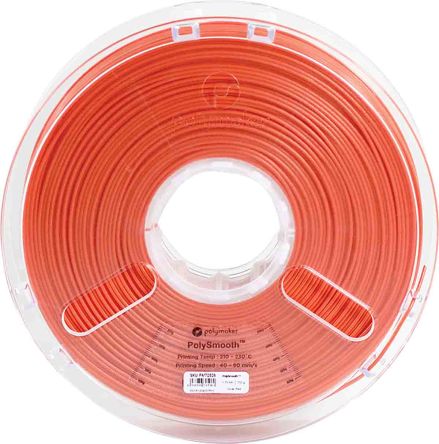 Polymaker Filament Pour Imprimante 3D, PolySmooth, Ø 1.75mm, Rouge, 750g, FDM