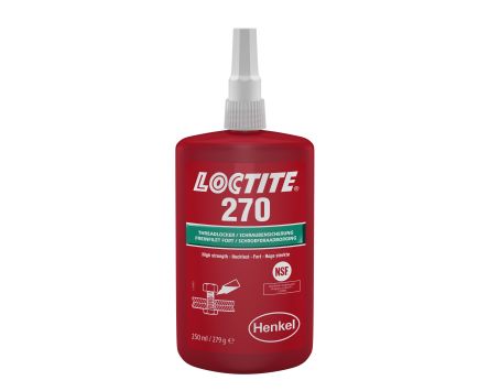 Loctite 270 Green Threadlocking Adhesive, 250 Ml, 24 H Cure Time