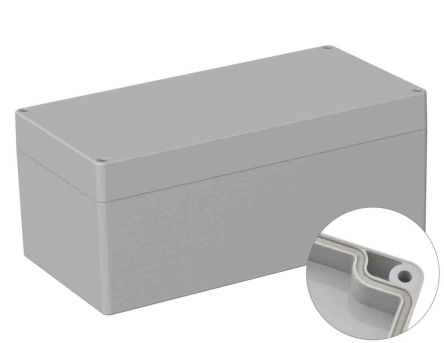 RS PRO Polycarbonat Universal-Gehäuse Grau Außenmaß 120 X 240.5 X 100.5mm IP66