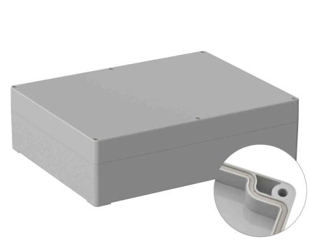 RS PRO Polycarbonat Universal-Gehäuse Grau Außenmaß 230 X 300 X 85mm IP66