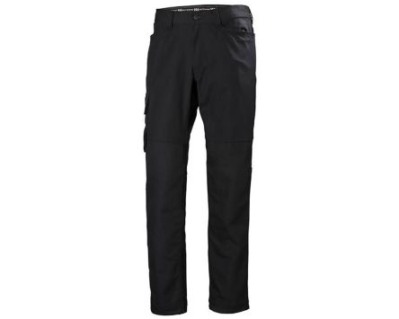 Helly Hansen Oxford Navy Cotton, Elastane, Polyester Work Trousers 31in, S Waist