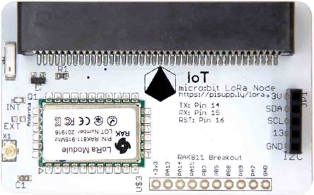 Pi Supply Nodo LoRa IoT Micro:bit (868MHz/915MHz) Per BBC Micro:bit