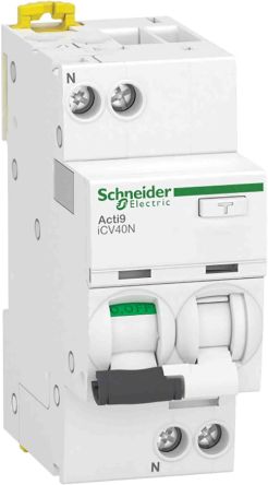 Schneider Electric RCBO A9 FI/LS-Schalter 16A, 1-polig, Empfindlichkeit 30mA, DIN-Schienen-Montage