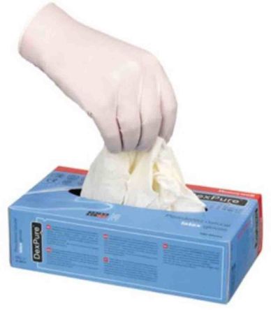 Honeywell Safety White Powdered Latex Disposable Gloves, Size 8, Medium, No, 100 Per Pack