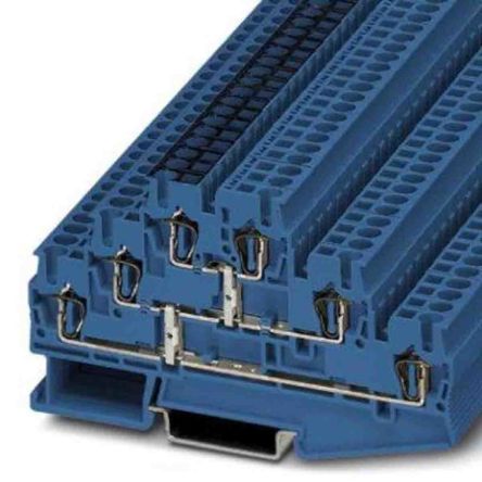 Phoenix Contact ST DIN-Schienen Anschlussklemmenblock Blau, 0.08 → 4mm², 500 V / 20A
