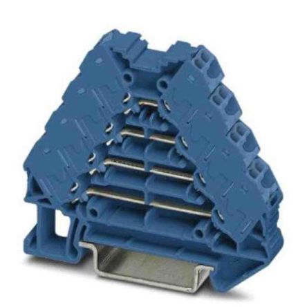 Phoenix Contact FTRV DIN-Schienen Anschlussklemmenblock Blau, 0.14 → 2.5mm², 250 V / 10A