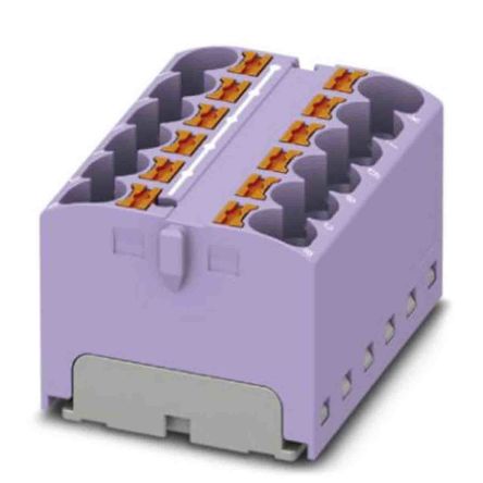 Phoenix Contact Einsteck Verteilerblock 12-polig, 24 Bis 10 AWG, 32A / 450 V, 0.2 → 6mm², Polyamid, IP20
