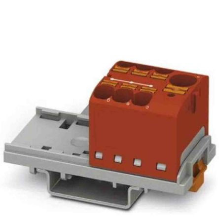 Phoenix Contact Distribution Block, 7 Way, 0.2 → 6mm², 32A, 450 V, Red