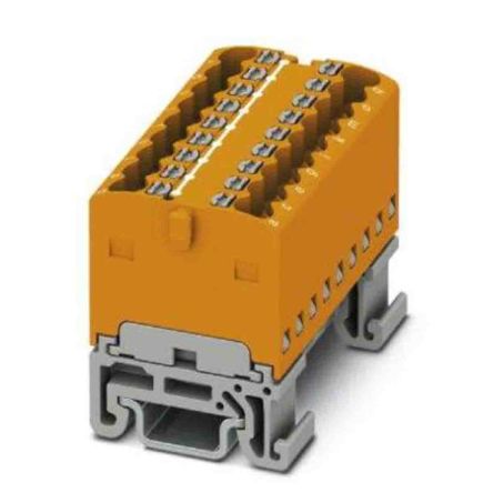 Phoenix Contact Einsteck Verteilerblock 18-polig, 14 AWG, 17.5A / 500 V, 2.5mm², Polyamid, IP20