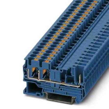 Phoenix Contact PT 4-TWIN Reihenklemme Blau, 0.2 → 6mm², 800 V / 32A