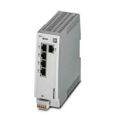 Phoenix Contact FL SWITCH 2105 Ethernet-Switch, 5 X RJ45 / 1000Mbit/s, Bis 100m Für DIN-Schienen, 24V Dc
