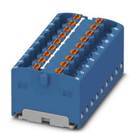 Phoenix Contact Einsteck Verteilerblock 18-polig, 14 AWG, 17.5A / 450 V, 2.5mm², Polyamid, IP20