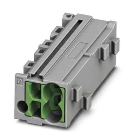 Phoenix Contact FTMC Series FTMC 1,5-2 /GN Pluggable Terminal Block, 17.5A, 14 → 26 AWG Wire, Push In Termination