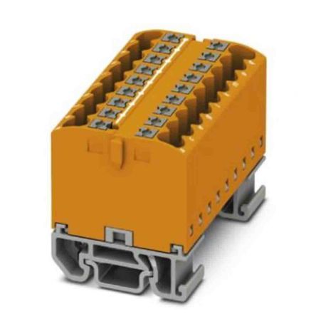 Phoenix Contact Einsteck Verteilerblock 18-polig, 12 AWG, 24A / 690 V, 4mm², Polyamid, IP20