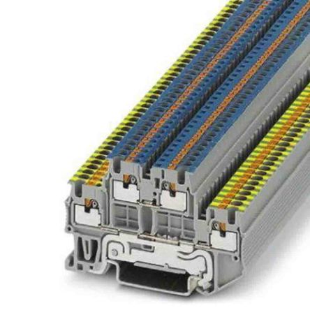 Phoenix Contact PTTB 1,5 Series Grey Double Level Terminal Block, 0.14 → 1.5mm², Push In Termination
