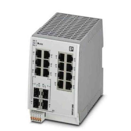 Phoenix Contact FL SWITCH 2212-2TC-2SFX Ethernet-Switch, 12 X RJ45 / 100Mbit/s, Bis 100m Für DIN-Schienen, 24V Dc