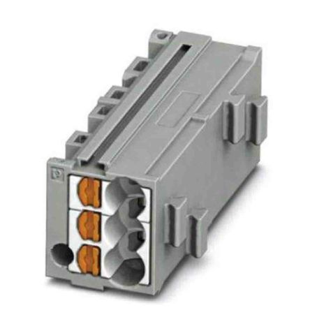 Phoenix Contact PTMC Series PTMC 1,5-3 /WH Pluggable Terminal Block, 17.5A, 14 → 26 AWG Wire, Push In Termination