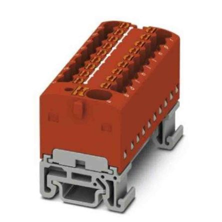 Phoenix Contact Distribution Block, 19 Way, 2.5mm², 17.5A, 500 V, Red