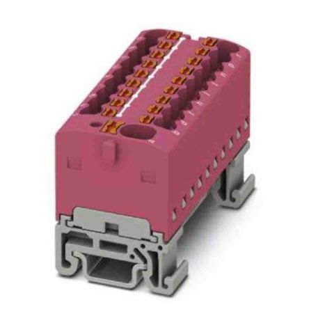 Phoenix Contact Distribution Block, 19 Way, 2.5mm², 17.5A, 500 V, Pink