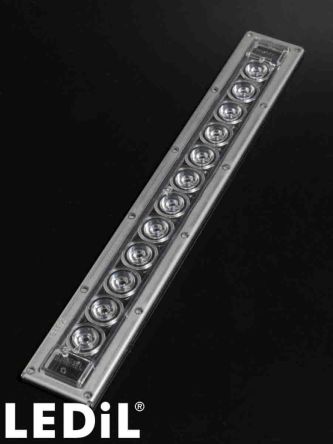 Ledil VIOLET-12X1 LED Linse 12-LEDs Rechteck Aus Silikon, Klar 20°
