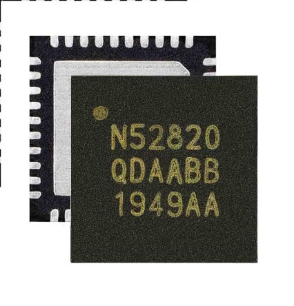 Nordic Semiconductor 无线SoC, QFN封装, 40针, 用于蓝牙