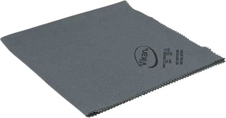 Vikan Microfibre Lustre Cloth Grey Microfibre Cloths For General Cleaning, Wet/Dry Use, Box Of 5, 400 X 400mm, Repeat