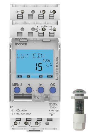 Theben Analogue DIN Rail Time Switch 110 → 230 V Ac, 1-Channel