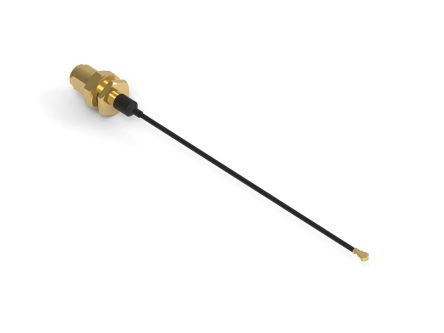 TE Connectivity Female SMA To Male UMCC Coaxial Cable, 100mm, RF Coaxial, Terminated