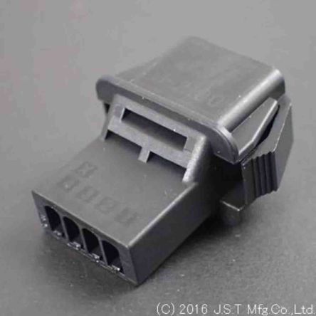 JST, J2000 Female PCB Connector Housing, 2.5mm Pitch, 4 Way, 1 Row