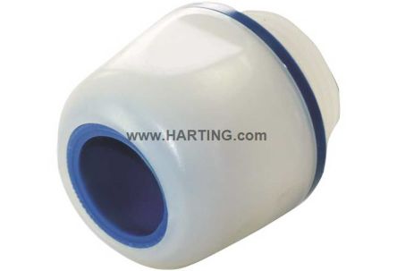 HARTING Han® F+B Kabelverschraubung, M25 Polyamid Weiß 16mm/ 18mm, IP67, IP69