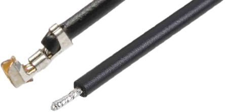 Molex Female PicoBlade To Unterminated Crimped Wire, 75mm, 26AWG, Black