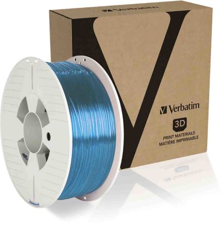 Verbatim PET-G 3D-Drucker Filament Zur Verwendung Mit 3D-Drucker, Blau, 1.75mm, FDM, 1kg