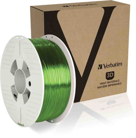 Verbatim PET-G 3D-Drucker Filament Zur Verwendung Mit 3D-Drucker, Grün, 1.75mm, FDM, 1kg