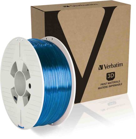 Verbatim Filament Pour Imprimante 3D, PET-G, Ø 2.85mm, Bleu, 1kg, FDM