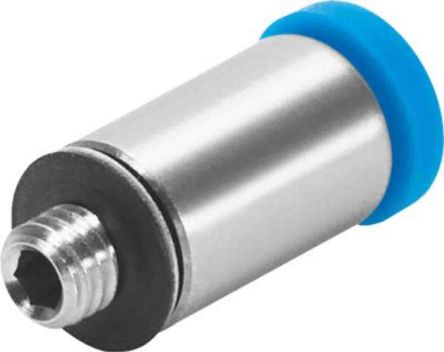 Festo Straight Threaded Adaptor, M5 Male To Push In 4 Mm, Threaded-to-Tube Connection Style, 133004
