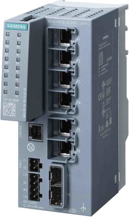 Siemens Switch Ethernet SCALANCE 6 Ports RJ45, 10/100/1000Mbit/s, Montage Rail DIN, Mur 24V C.c.