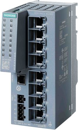 Siemens Switch Ethernet 8 Ports RJ45, 10/100/1000Mbit/s, Montage Rail DIN, Mur 24V C.c.
