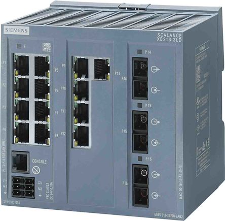 Siemens Ethernet-Switch, 13 X RJ45 / 10/100Mbit/s Für DIN-Schienen, 24V Dc