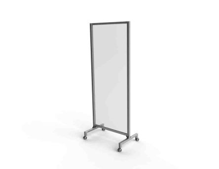 NEUTRAL Wheeled Transparent Protective Screen, 2000mm Height, 800mm Width